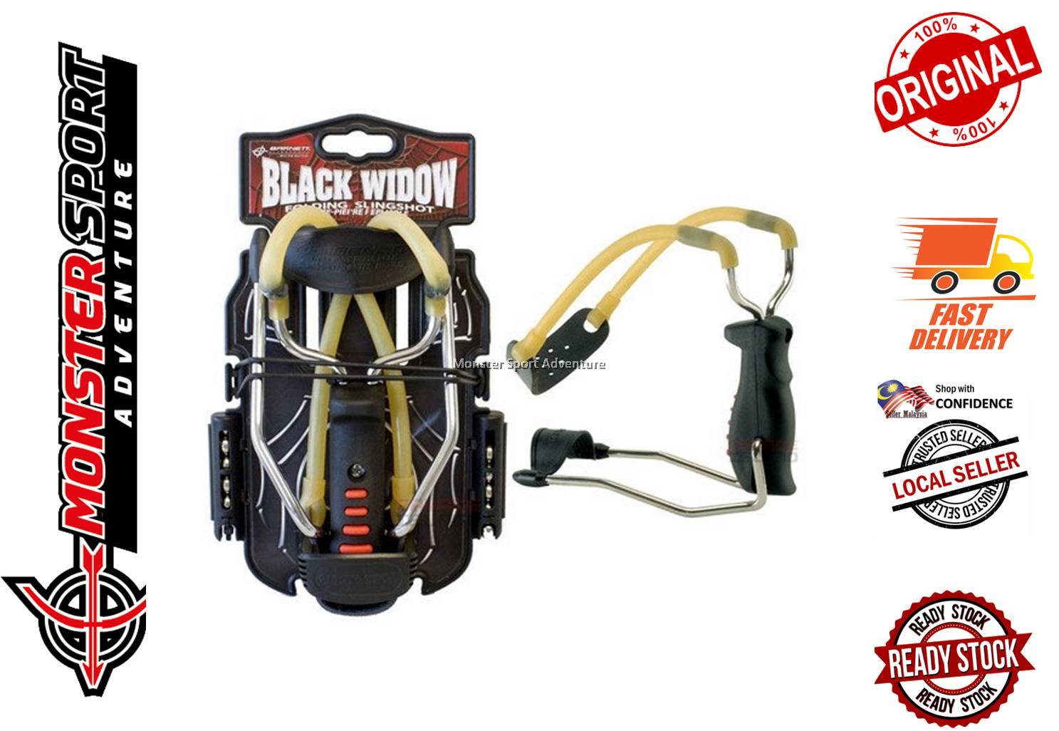Slingshot Black Widow Folding Catapult