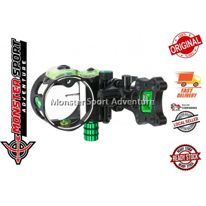 IQ Sights Archery IQ Pro One Retina Lock Sight 1 Pin (.019) Compound Bow Archery Hunting Sight