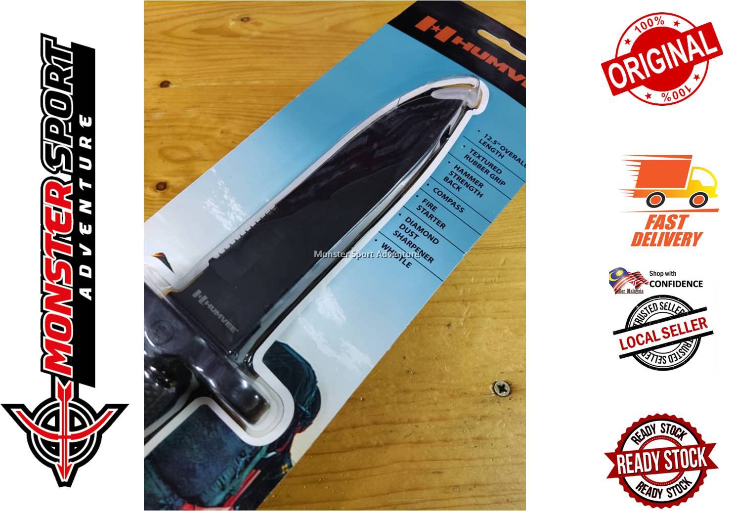 Humvee KFXB01 Next Gen Survival Knife Black