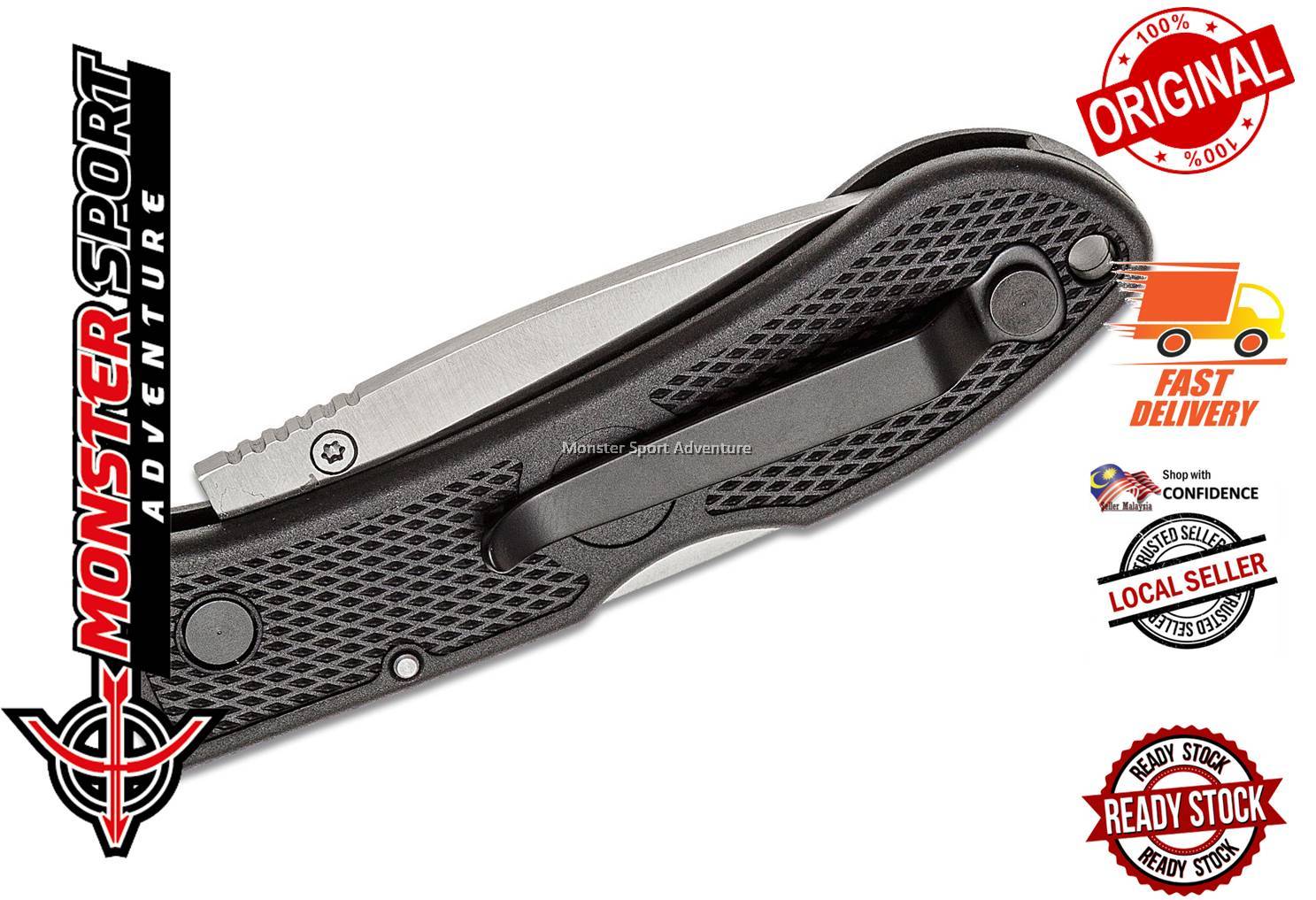 KABAR 4072 Mini Dozier Folding Lockback Hunter Plain Blade Black