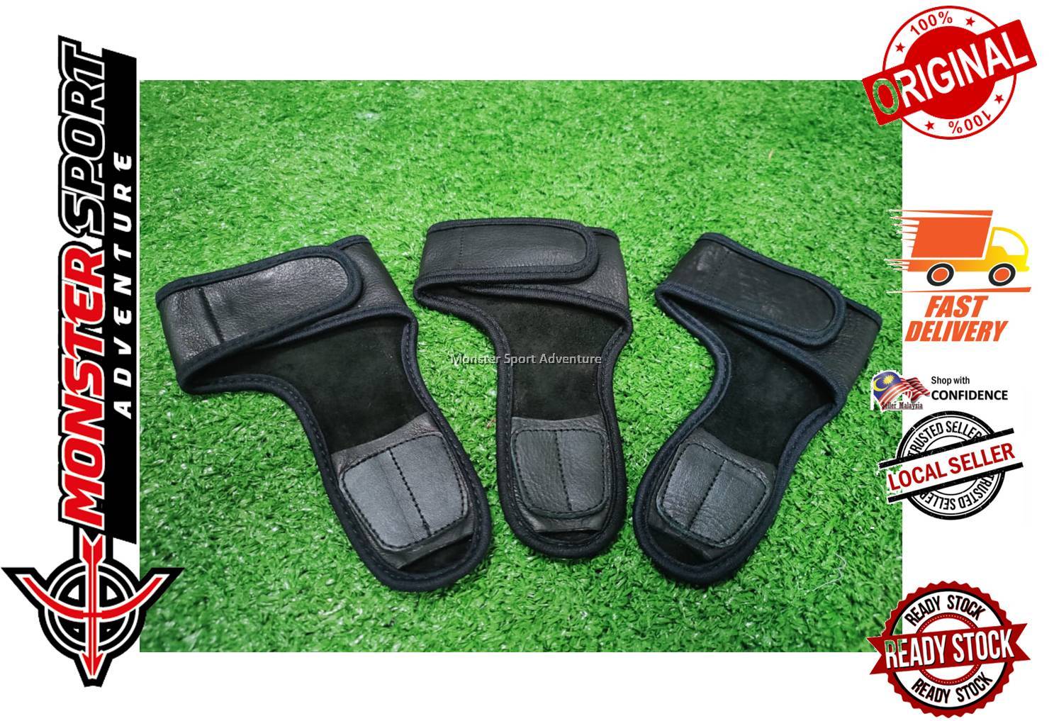 Buck Trail Archery Leather Thumb Guard With Leather Strap Protection