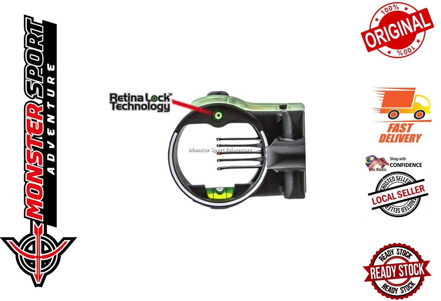 IQ Sights 3D IQ Ultralite Polymer Retina Lock 5 pin Compound Bow Sight