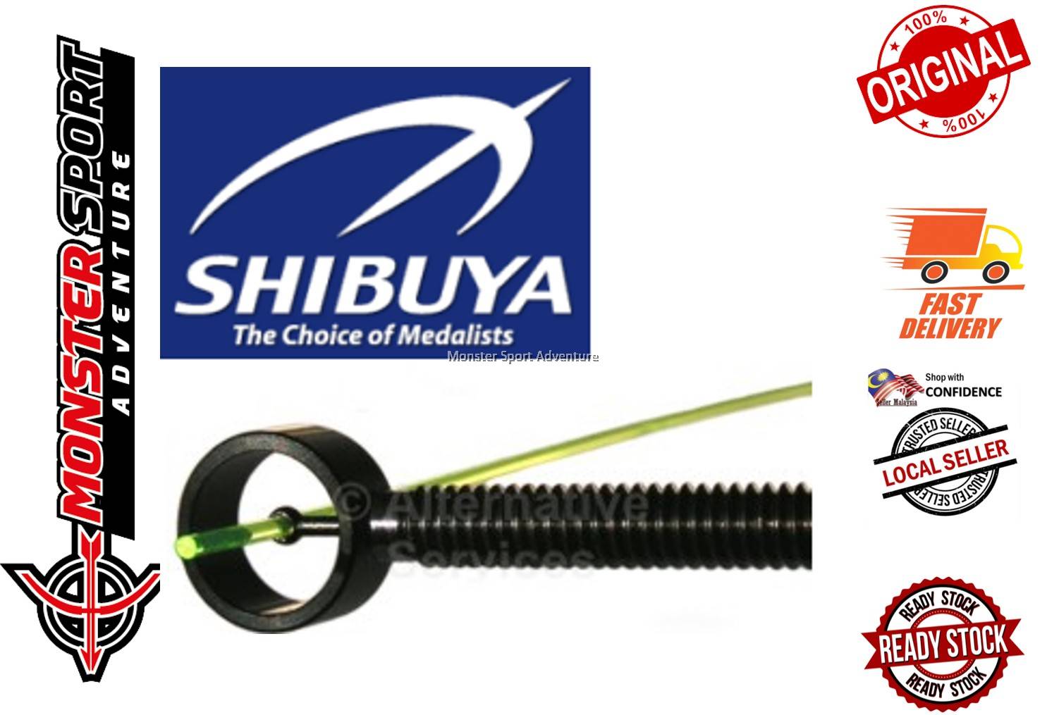 Shibuya Archery Sight Pin with Fiber Optic Recurve Bow