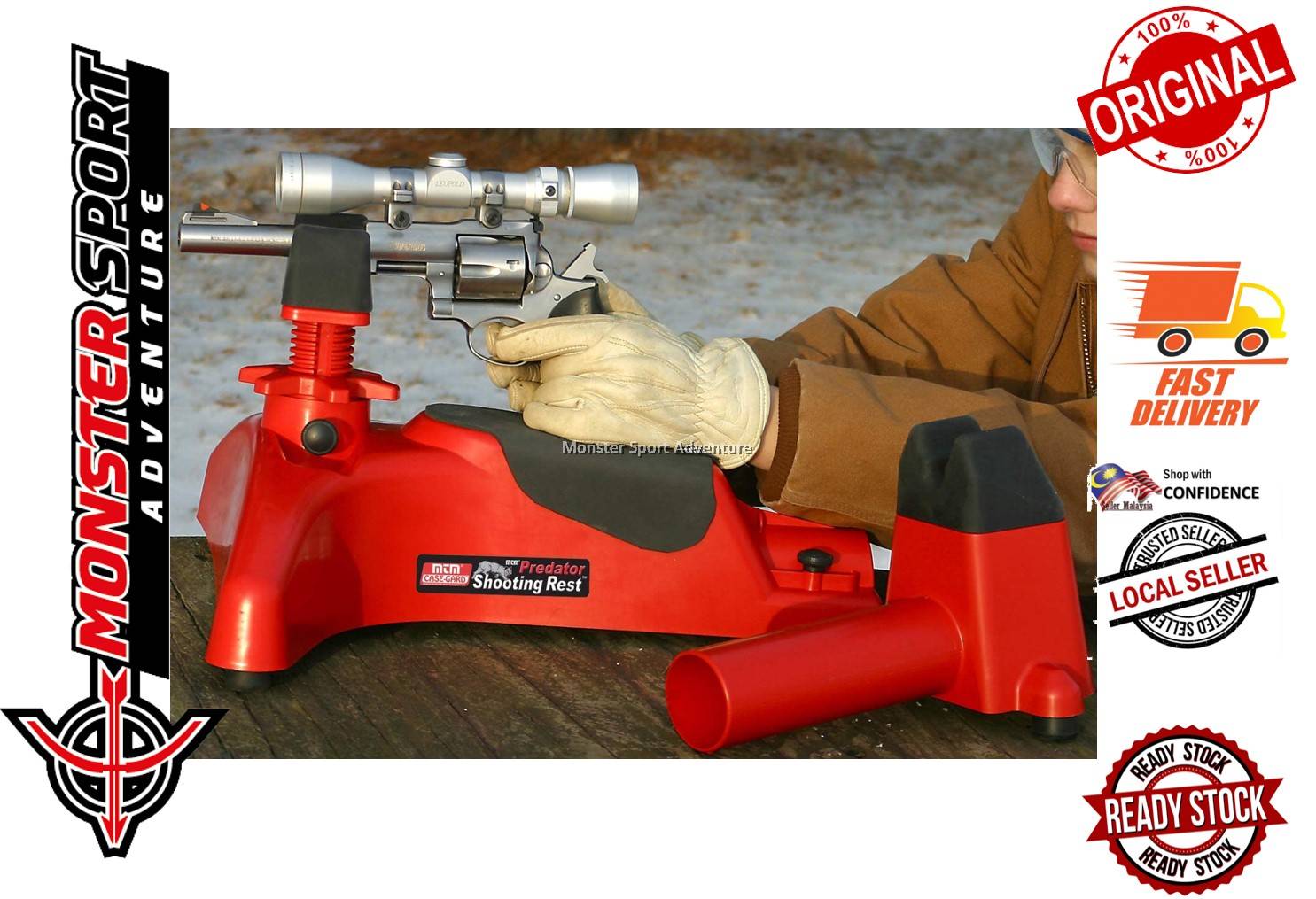 MTM Case Gard Crossbow Predator Shooting Rest Red