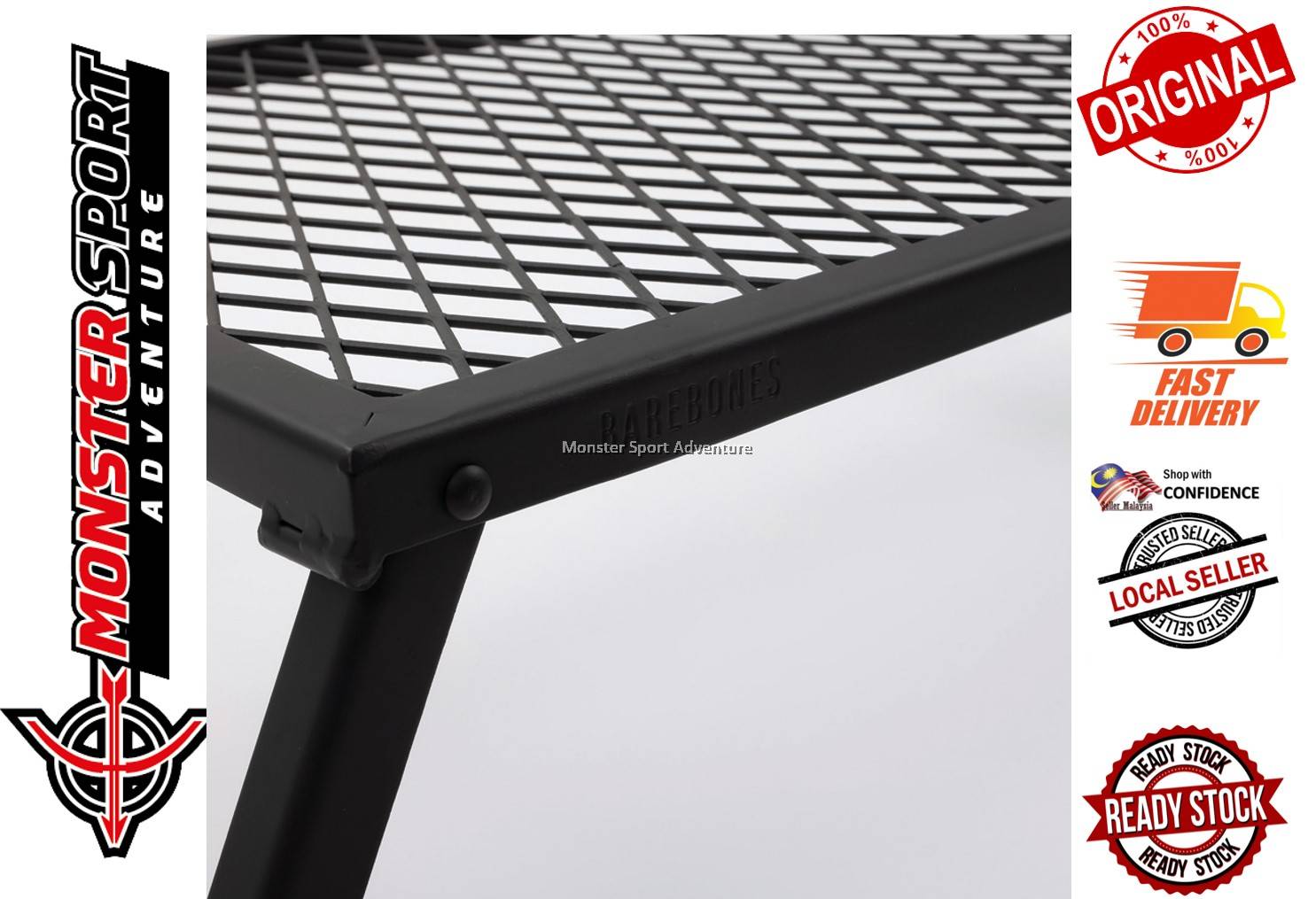 Barebones Living Fire Pit Grill Grate Rectangle BARE476