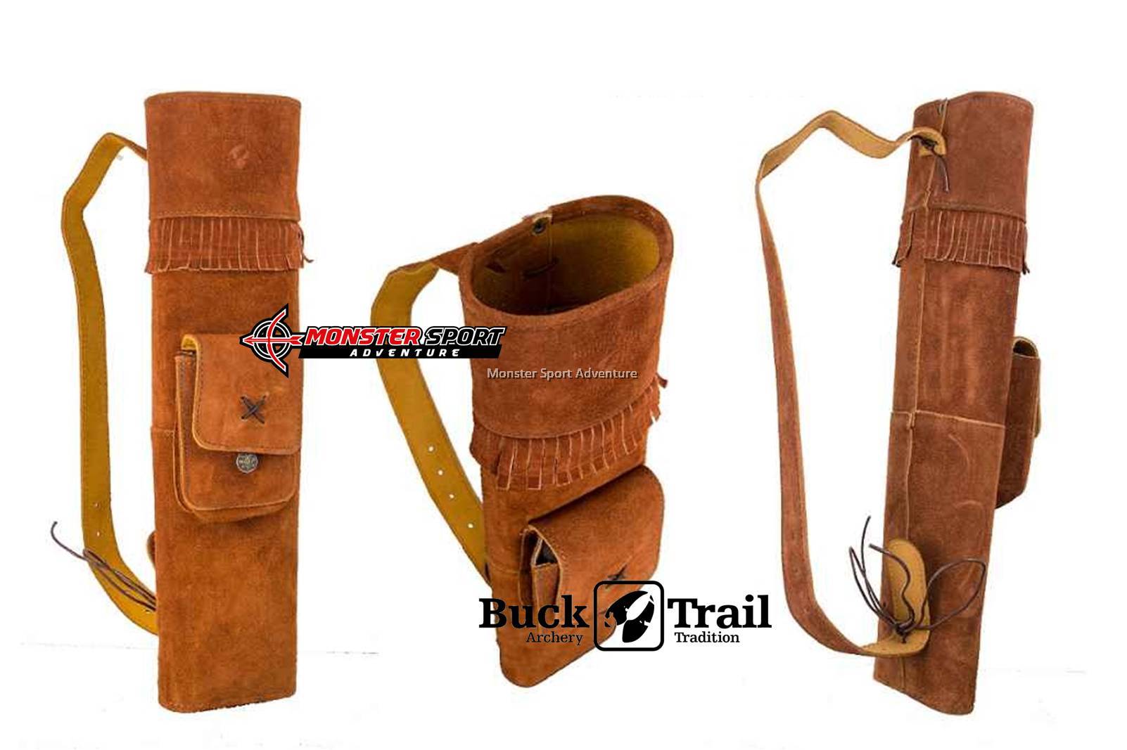 Buck Trail Archery Indian leather Traditional Archery Back Quiver