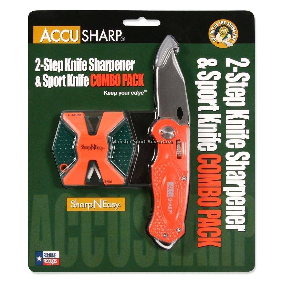AccuSharp Sharp 'N Easy 2Step Sharpener and Sport Kniv