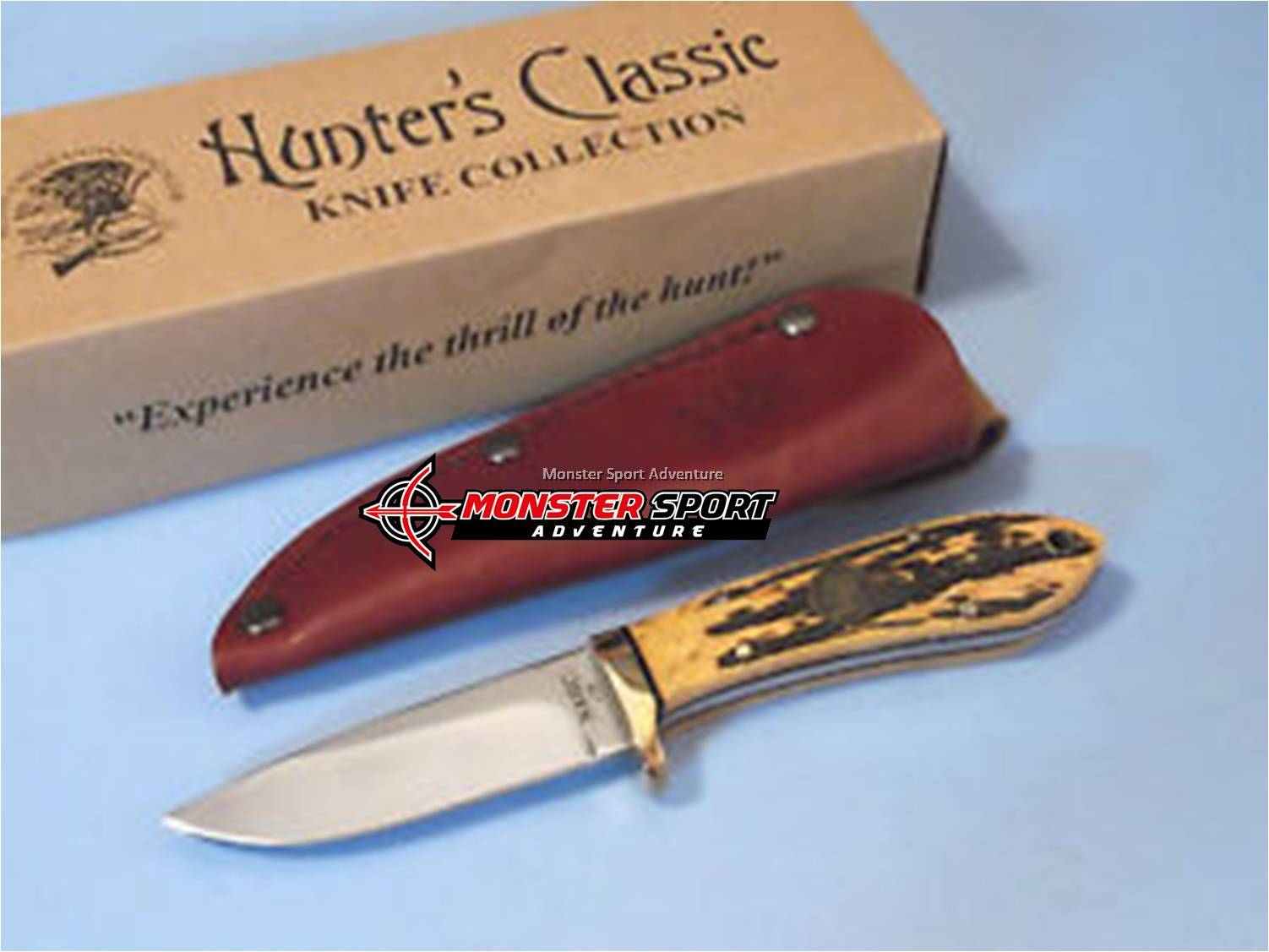 NAHC North America Hunter's Classic Fixed Blade Knife with Leather Sheath H1732