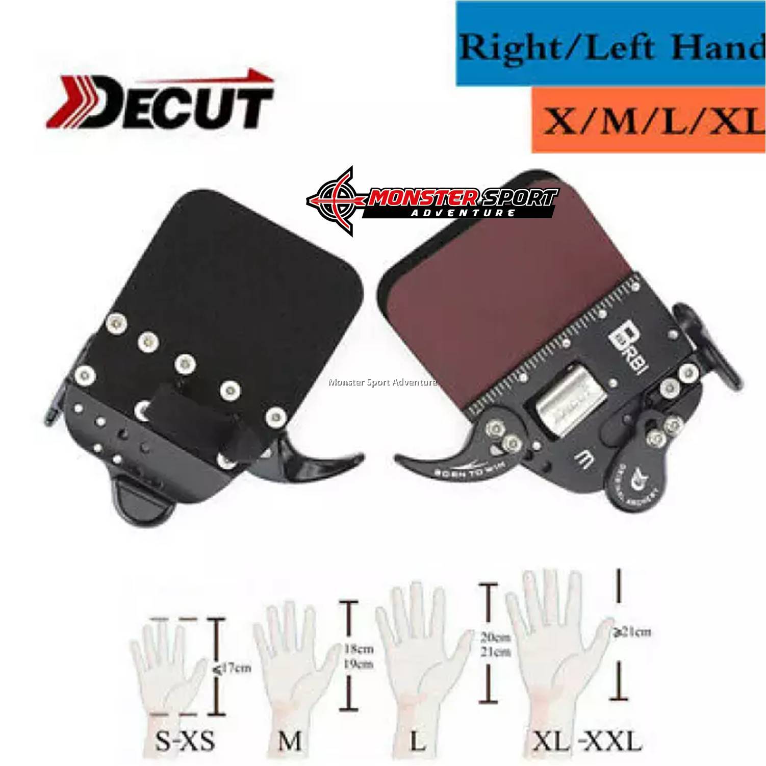 Decut Archery Recurve Bow Barebow Finger Tab Barbi Protection Frame Leather