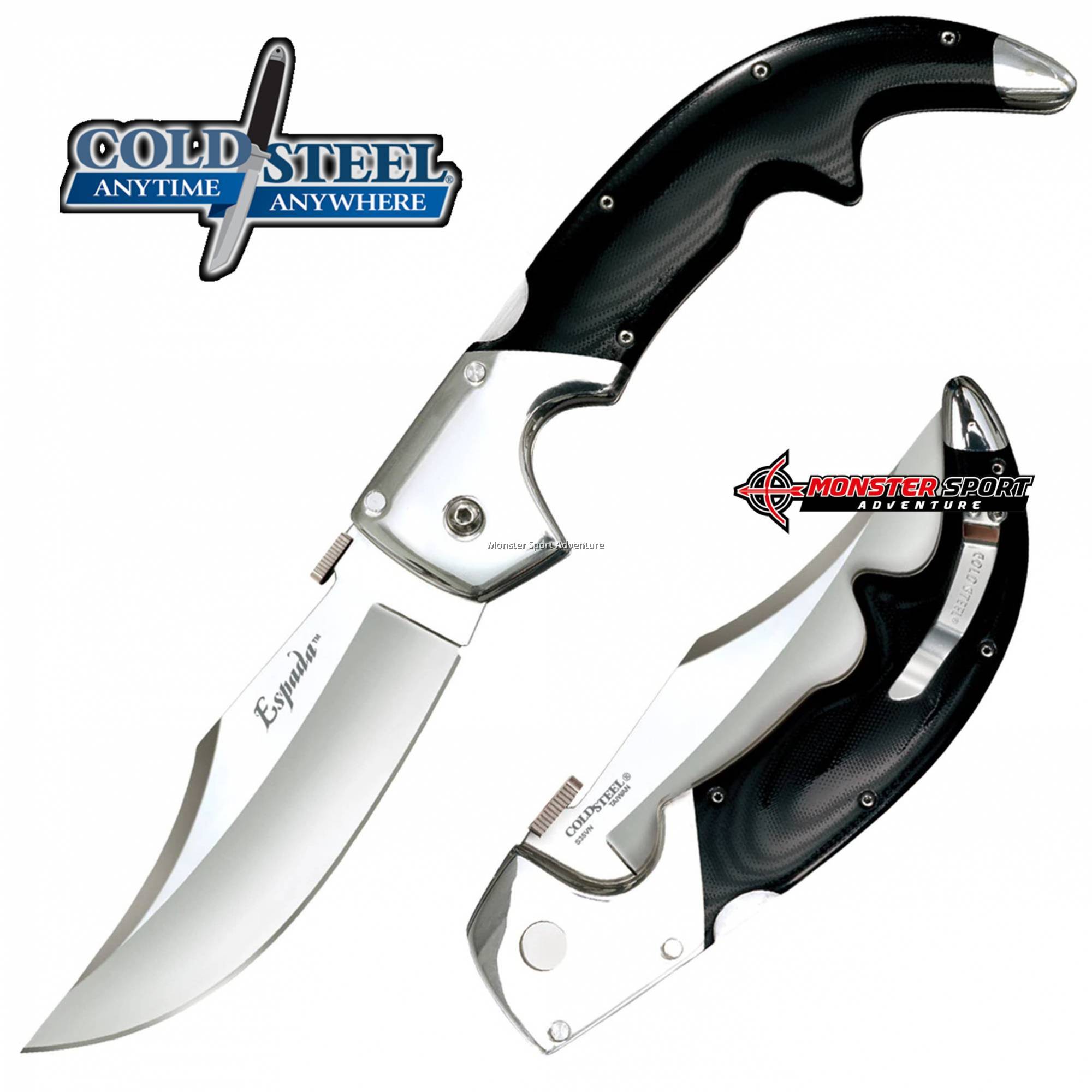 Cold Steel Large Espada Knife S35VN Polished Aluminum and G10 TriAd