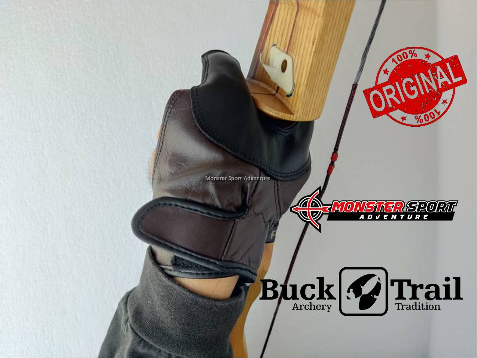 Buck Trail Archery Shooting Glove Leather Bow Hand Protection Glove