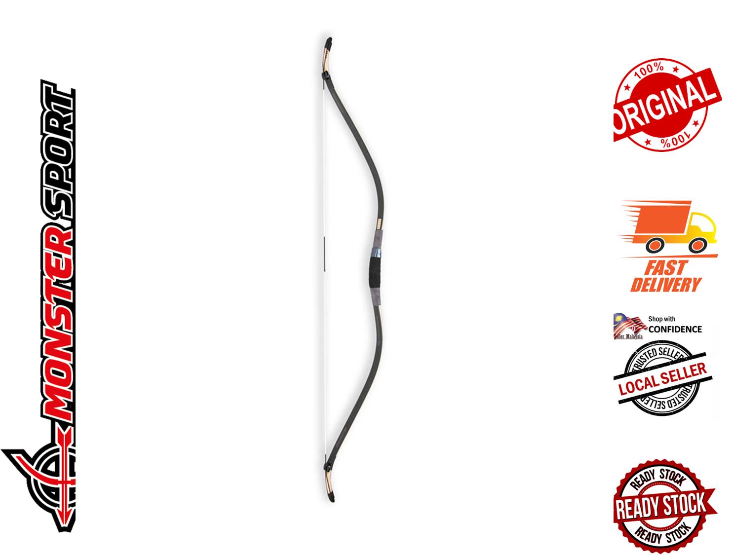 Oak Ridge Archery Black Palomino Korean Carbon Horse Bow 53inch