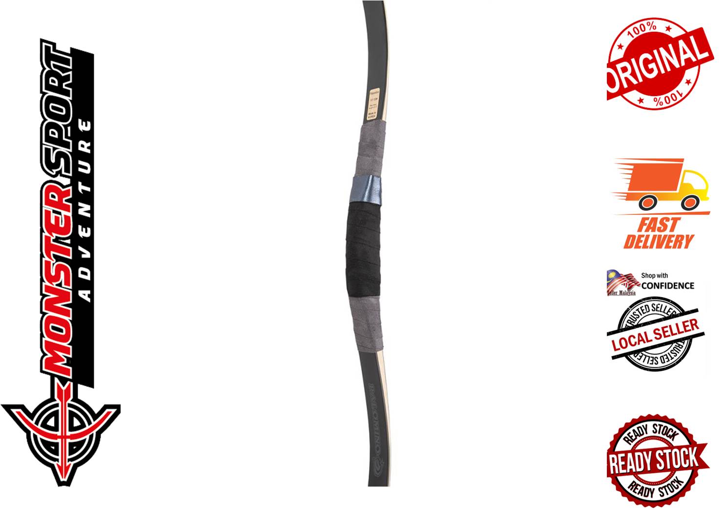 Oak Ridge Archery Black Palomino Korean Carbon Horse Bow 53inch