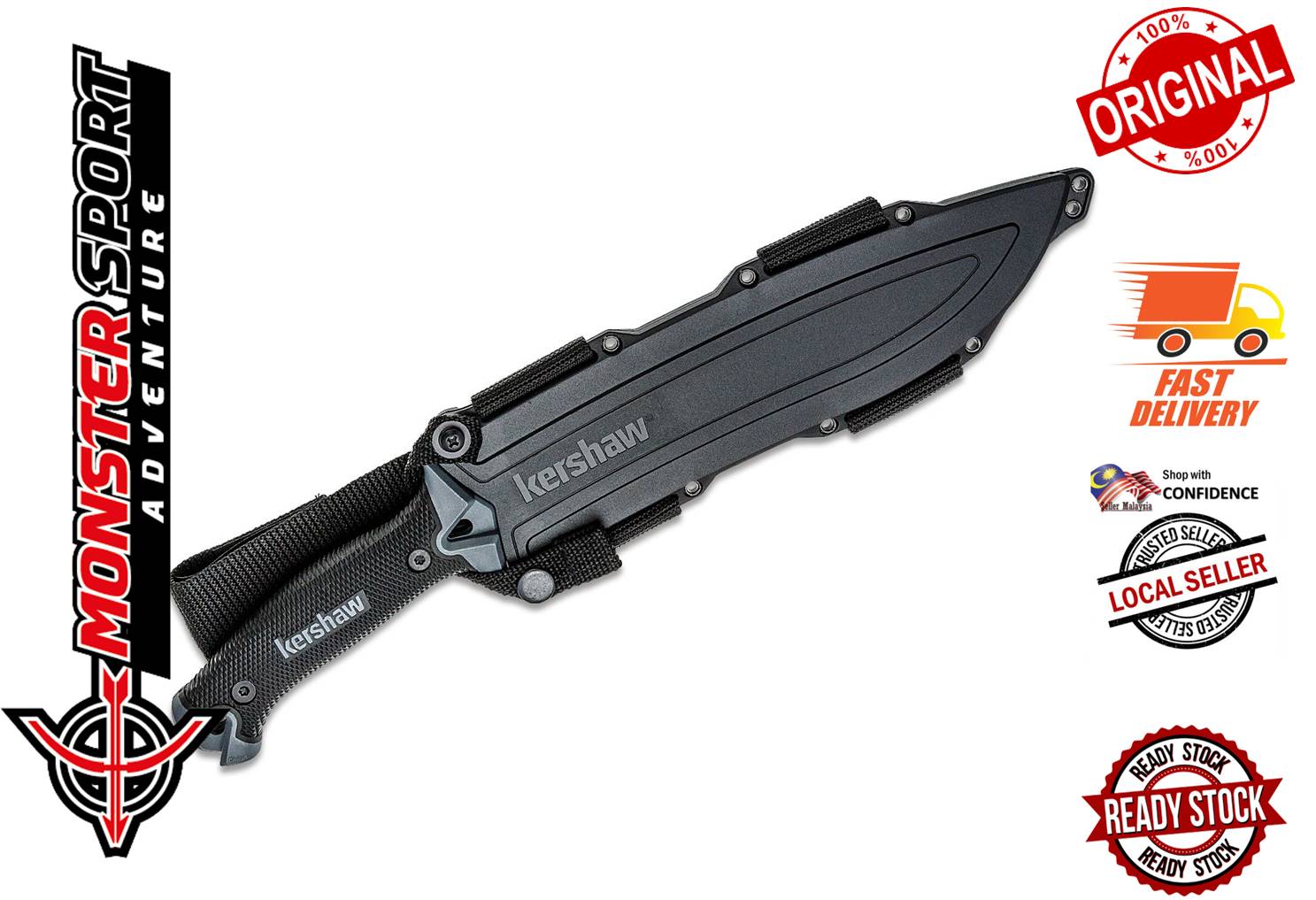 Kershaw Camp 10 Fixed 10" Carbon Steel Blade