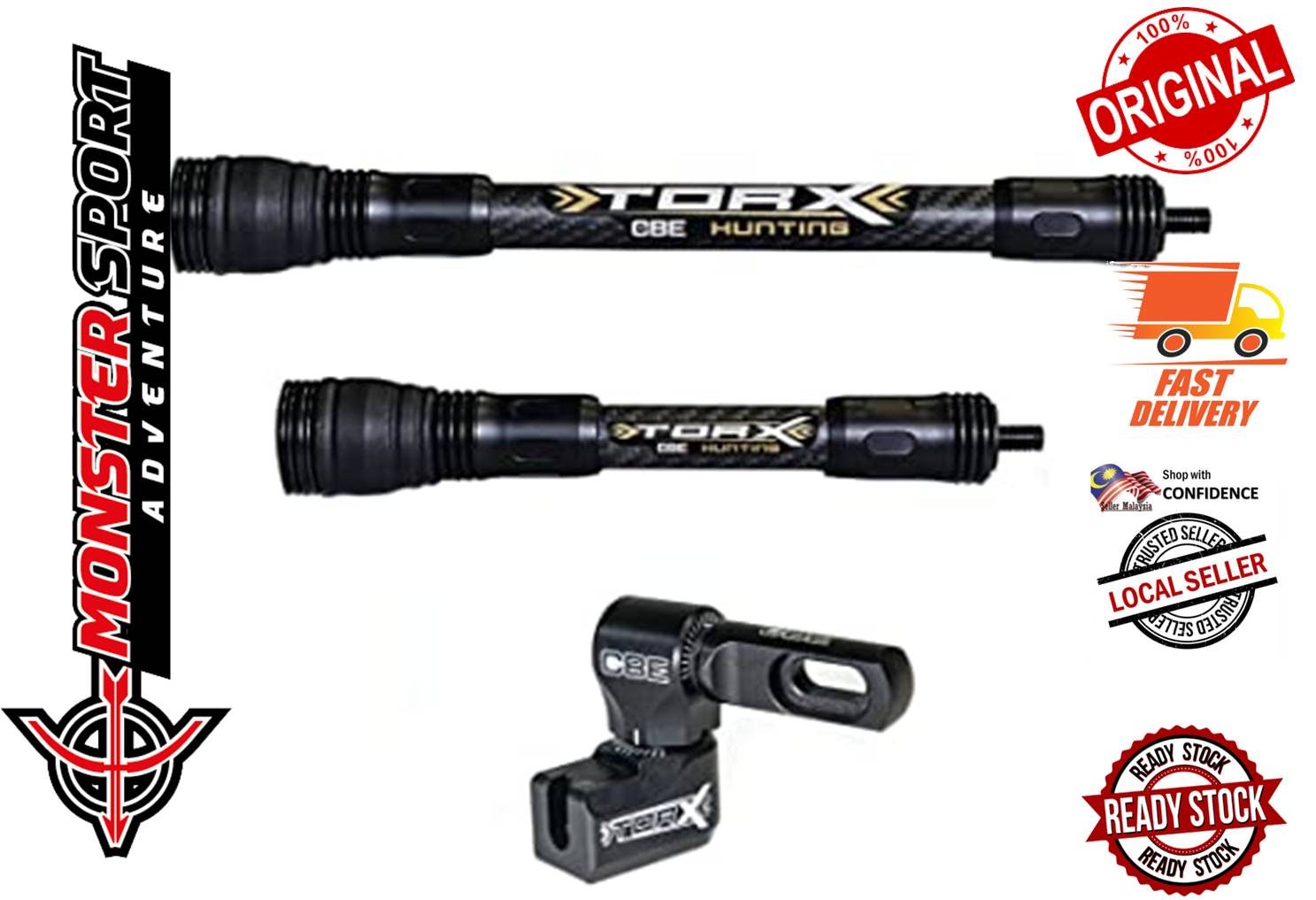 CBE Archery Complete Set Torx Hunting Stabilizer Kit Set Black