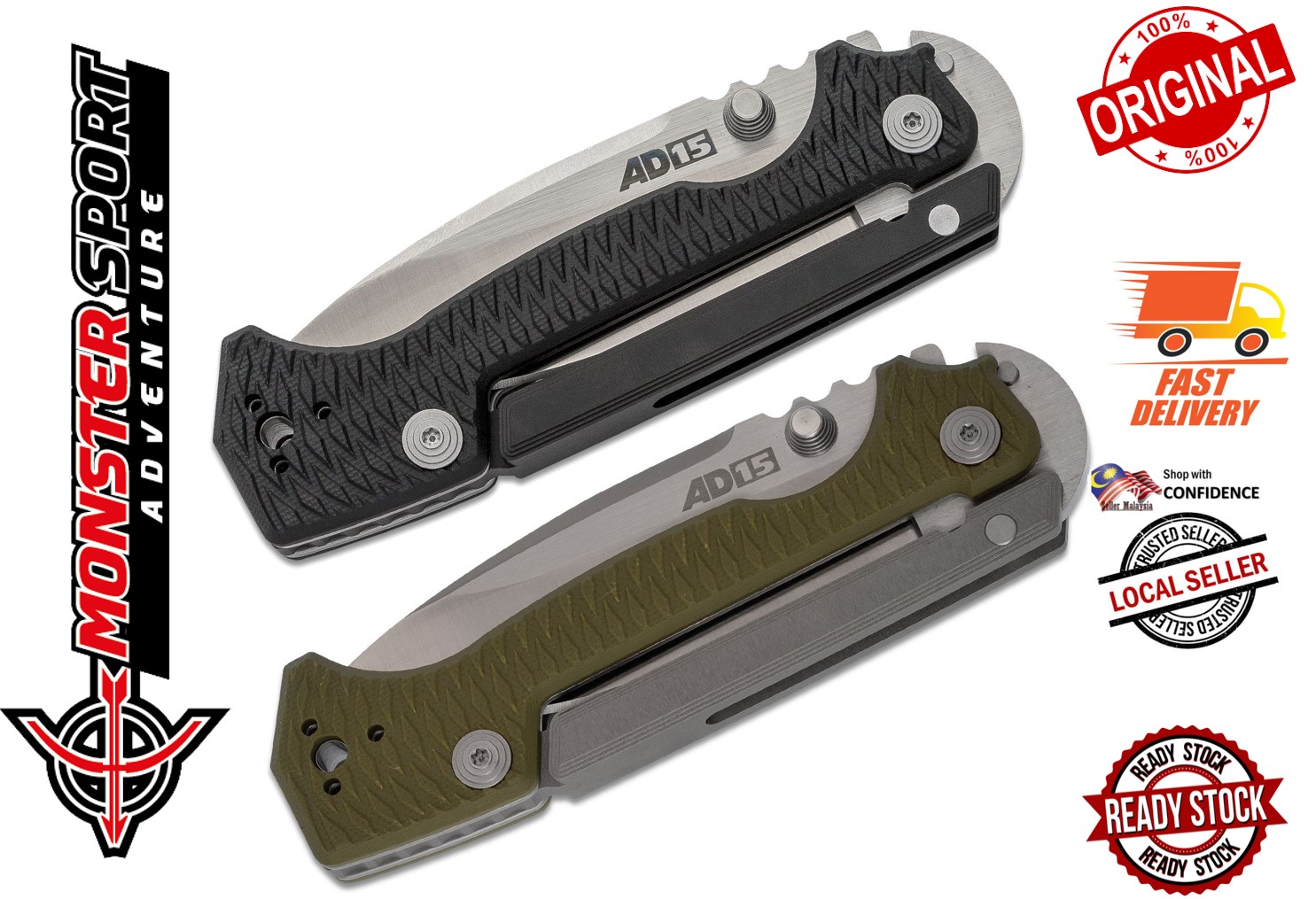 Cold Steel Demko AD-15 Scorpion Lock Folding Knife 3.68" S35VN Drop Point Blade
