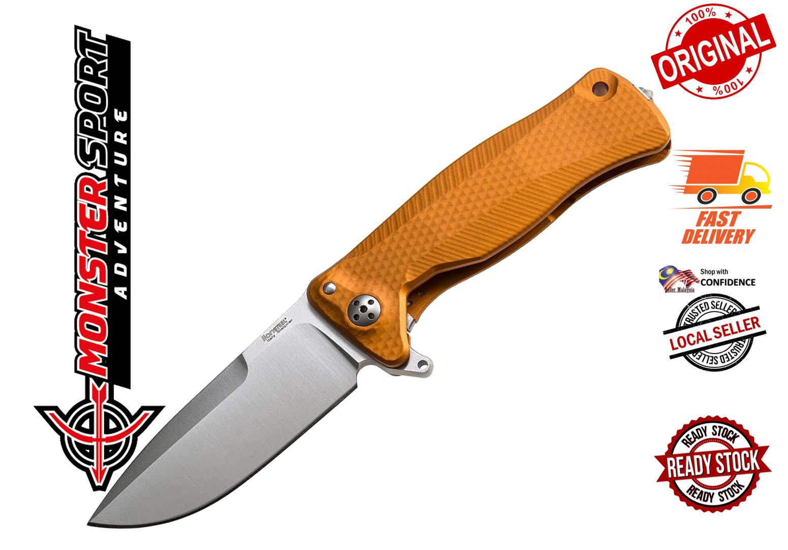 LionSteel SR-11A Integral Flipper 3.7" Sleipner Drop Point Blade, Aluminum Handles Made In Italy