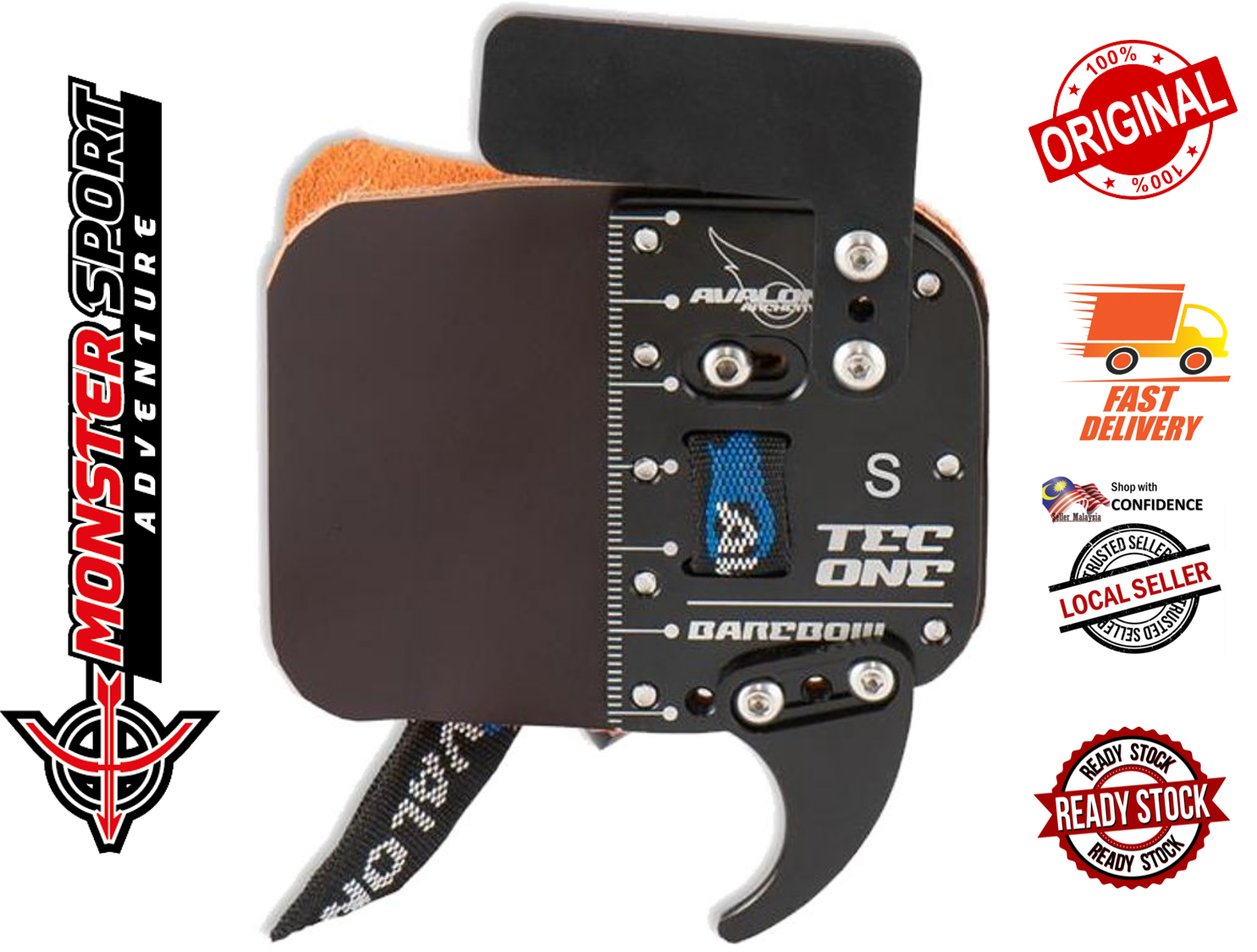 Avalon Archery Tec One Barebow Finger Tab with Prime Leather