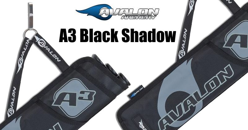 Avalon Archery A3 Target Quiver 3 Tubes with Side Pocket and Hook Ambidextrous