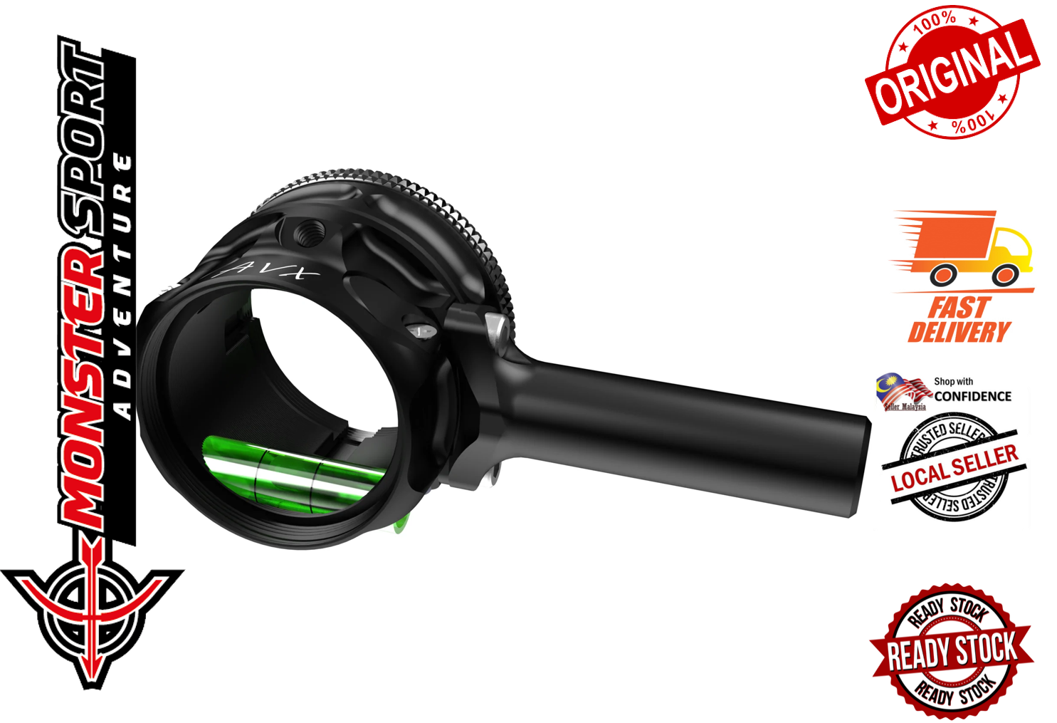 Axcel Archery Scope Housings Avx31 with T Connector And Stainless Black