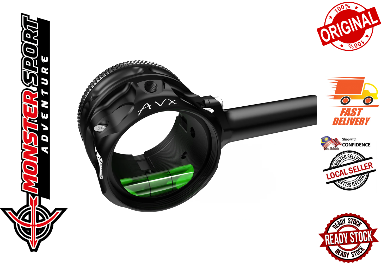 Axcel Archery Scope Housings Avx31 with T Connector And Stainless Black