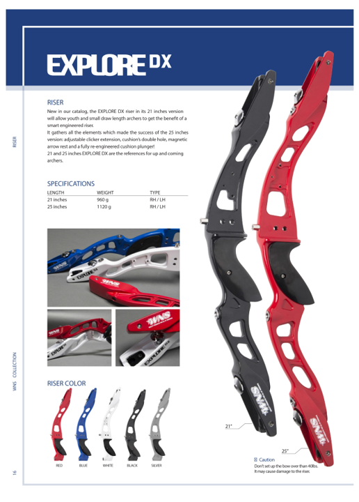 Wns Winners Explore Dx Recurve Riser ILF Handle