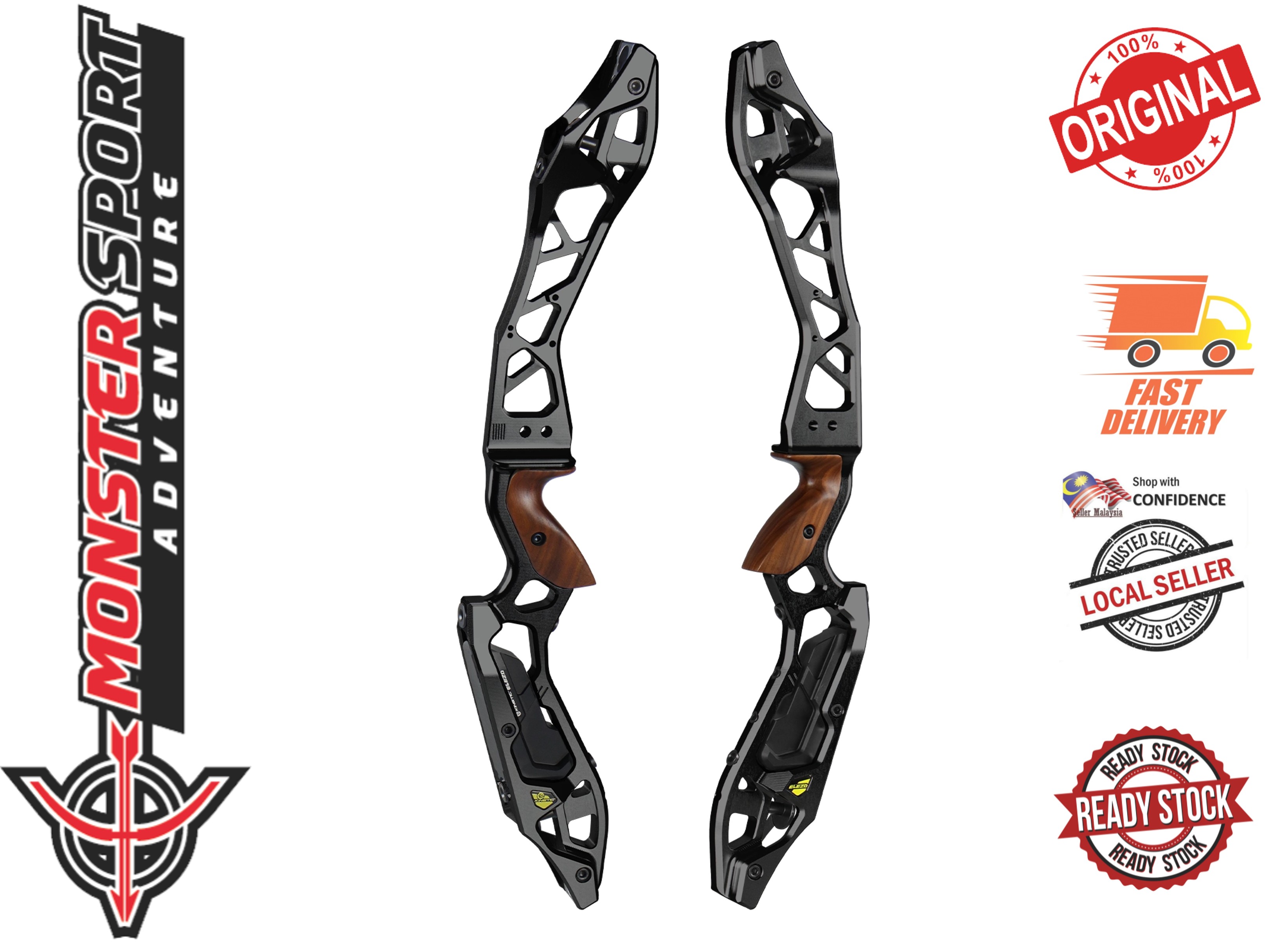 Kinetic Archery Elezo Recurve Riser Single Colour - 25 Inch