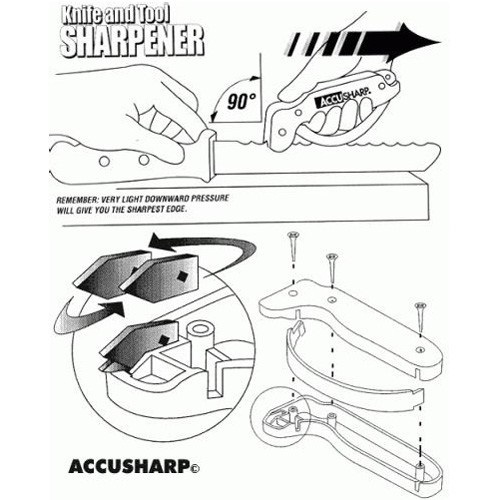 AccuSharp Knife and Tools Sharpener White Color Made in USA ORIGINAL