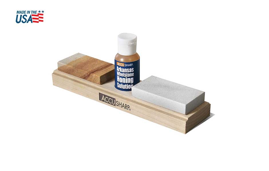 AS023C Accusharp Arkansas Whetstone Combination Knife Sharpening Kit